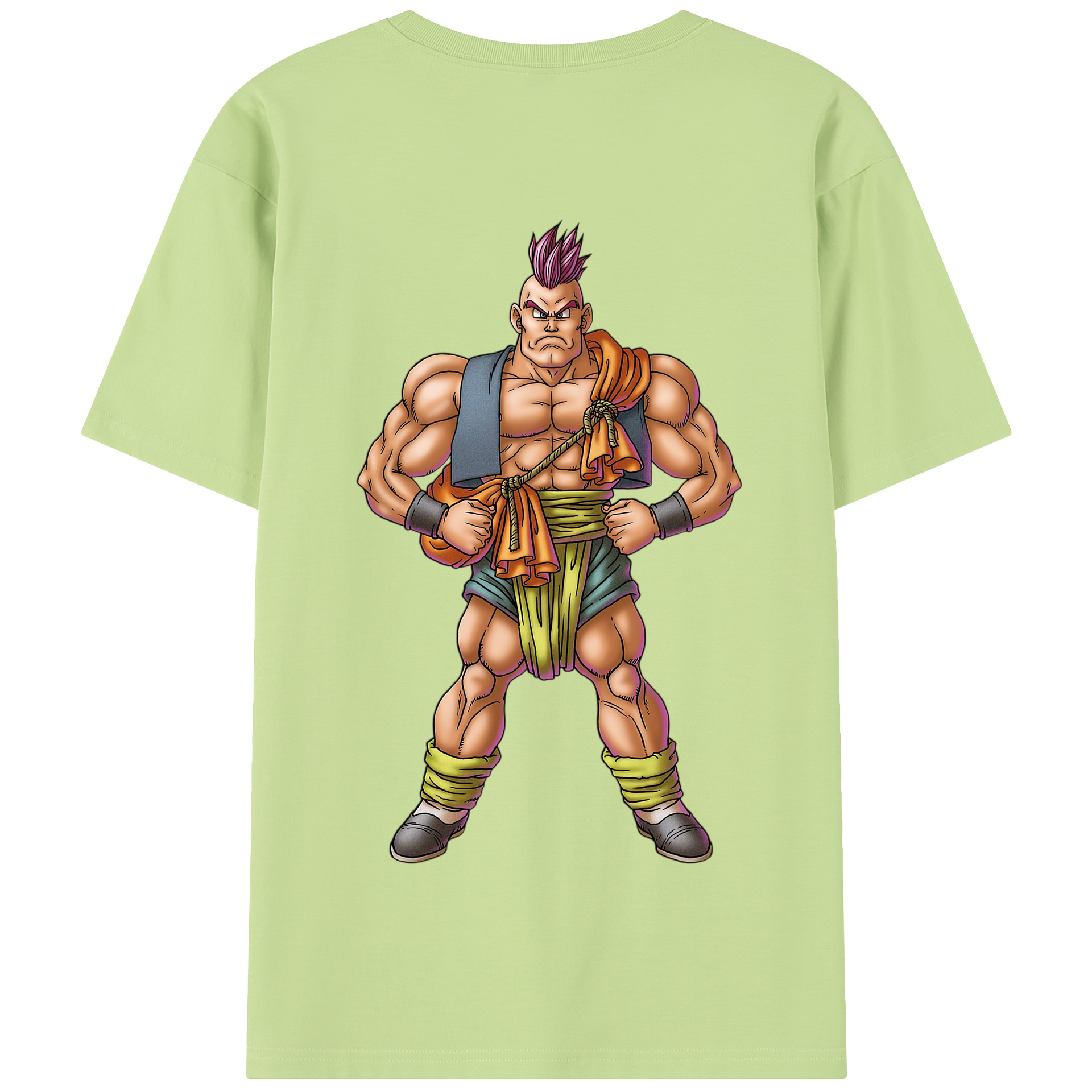 （画像用） ドラゴンクエスト Doragon Kuesuto Dragon Quest 綿100％半袖Tシャツ（背面プリント）